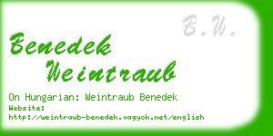 benedek weintraub business card